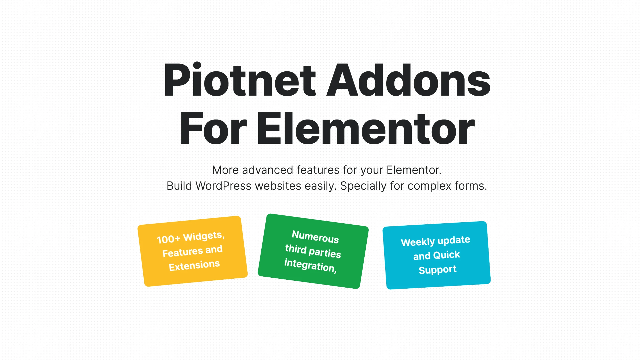 Piotnet Addons For Elementor banner