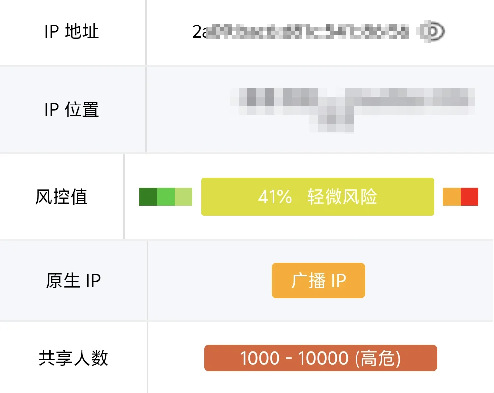 机场节点IP检测结果
