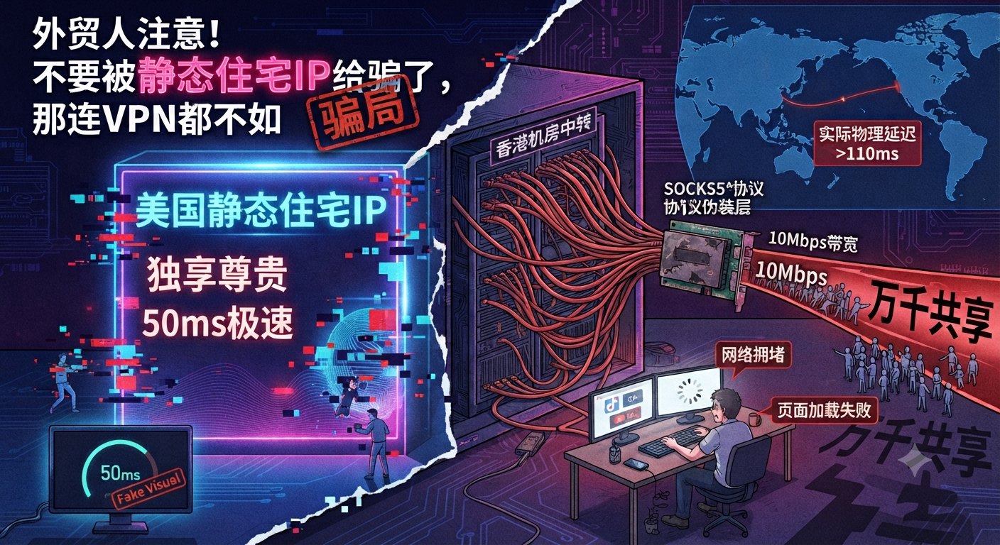 外贸人注意！别被“静态住宅IP”收割了，这玩意儿连VPN都不如！